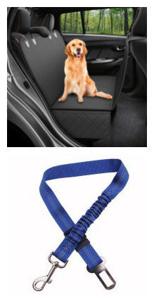 Dog Car Seat Cover Hammock with Mesh, Zipper & Pocket for Travel