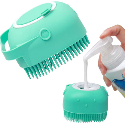 Pet Shampoo Massager Brush for Grooming & Bathing Cats and Dogs