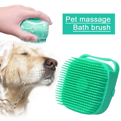 Pet Shampoo Massager Brush for Grooming & Bathing Cats and Dogs