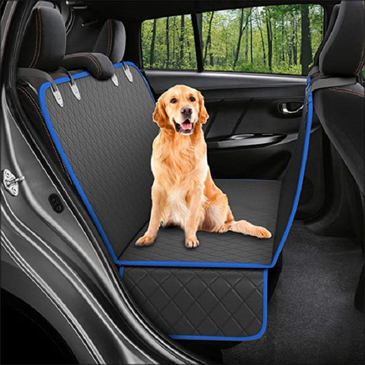 Dog Car Seat Cover Hammock with Mesh, Zipper & Pocket for Travel